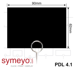 Symeyo PDL 4.1 blank display card for variable data overprint