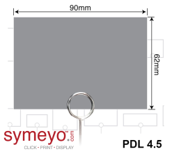 Symeyo PDL 4.6 product display card for overprinting