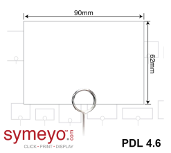 Symeyo PDL 4.6 blank display card for variable data overprint